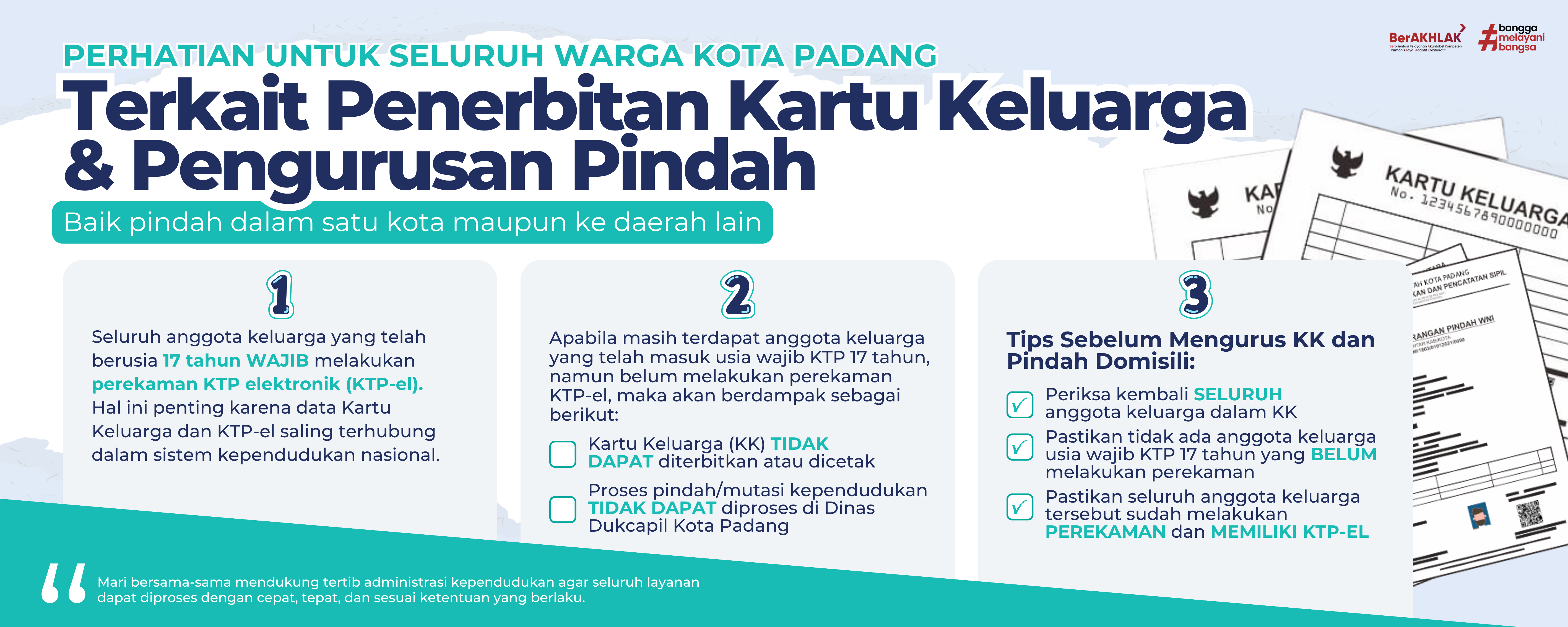 Terkait Penerbitan Kartu Keluarga & Pengurusan Pindah